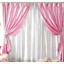 high quality cheap fancy satin ready made blackout window curtain living room